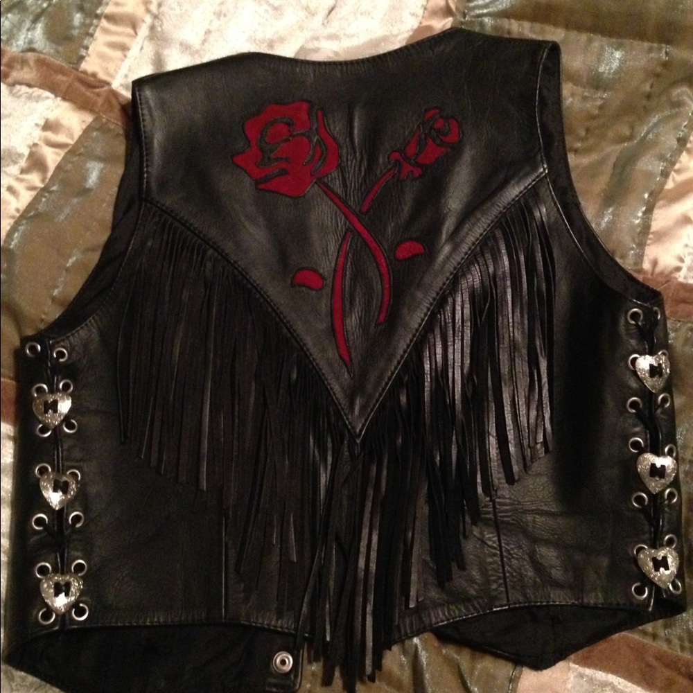 COPY - Leather fringe vest
